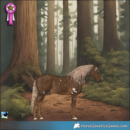 Horse Color:White Spotted Chocolate Palomino
