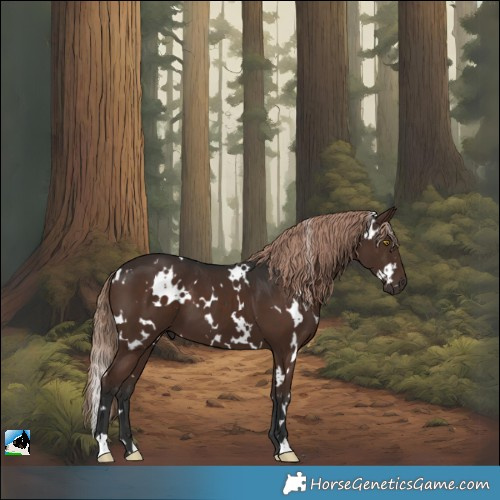 Horse Color:White Spotted Liver Chestnut 