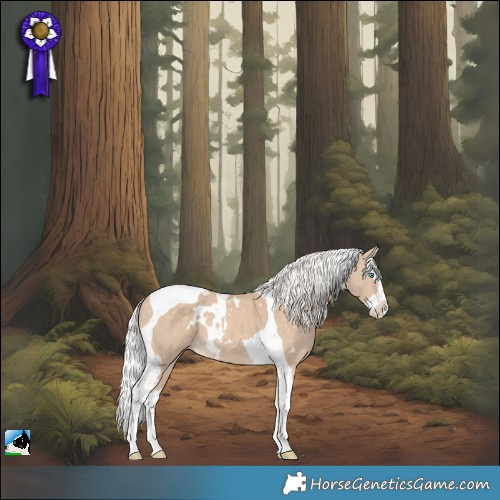 Horse Color:White Spotted Silver Perlino Splash Tobiano