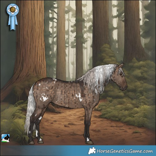 Horse Color:White Spotted Silver Brown Dun Rabicano Brindle
