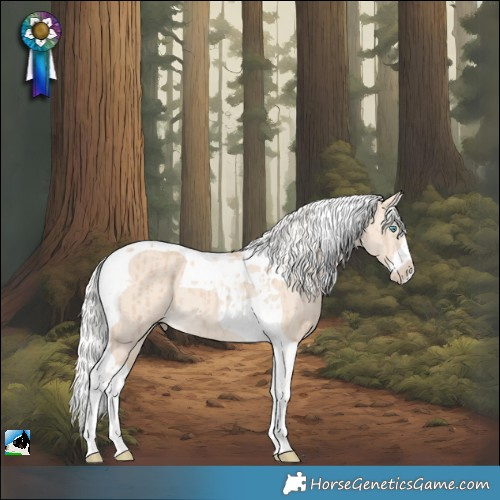 Horse Color:Silver Perlino Dun Splash Tobiano Rabicano Brindle