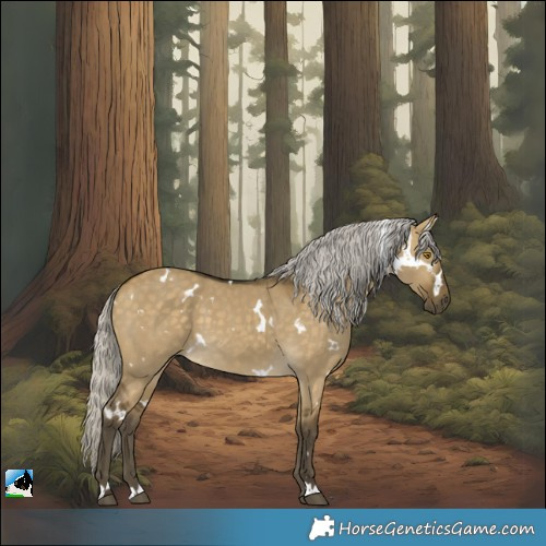 Horse Color:White Spotted Silver Buckskin Dun