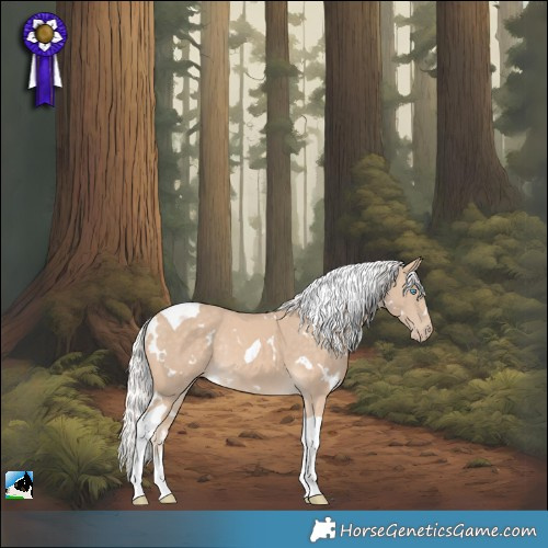 Horse Color:White Spotted Silver Perlino Tobiano Rabicano