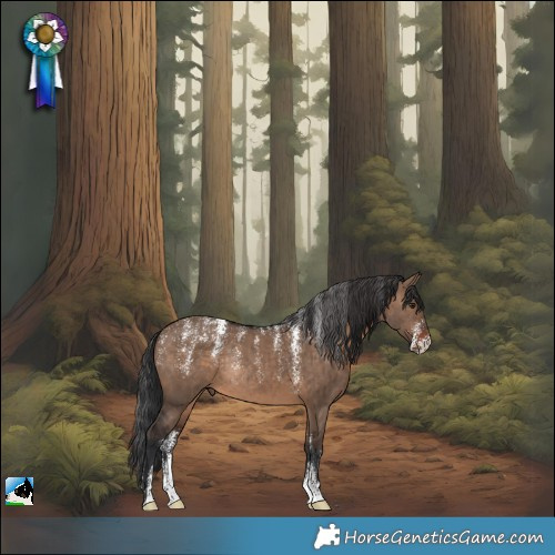 Horse Color:Powder White Brown Dun Rabicano Brindle 