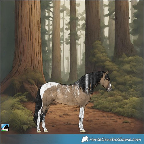 Horse Color:Powder White Gray Brown Dun Tobiano Rabicano Brindle