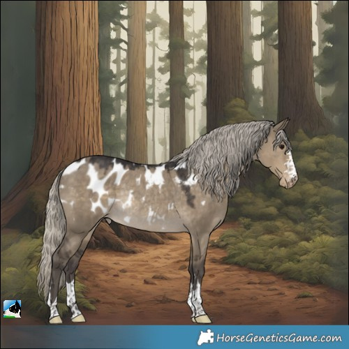 Horse Color:Silver Smoky Grullo Appaloosa Rabicano