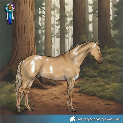 Horse Color:White Spotted Chocolate Palomino Dun