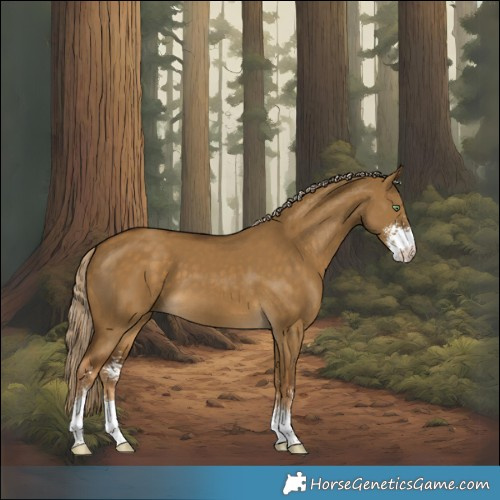 Horse Color:Chocolate Palomino Dun Sabino