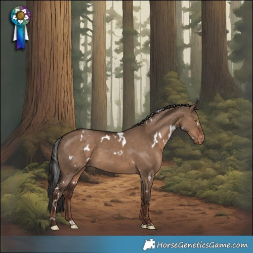 Horse Color:White Spotted Liver Red Dun Appaloosa