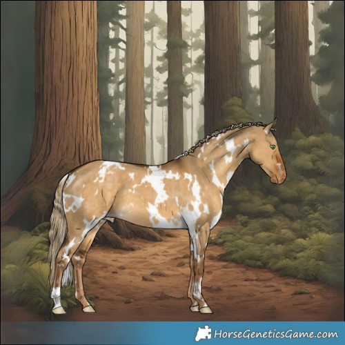 Horse Color:White Spotted Chocolate Palomino Dun Appaloosa