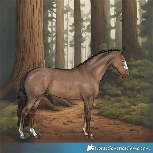 Horse Color:Liver Red Dun Sabino