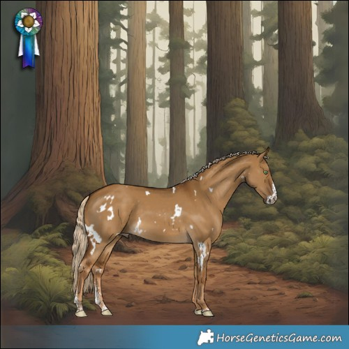 Horse Color:White Spotted Chocolate Palomino Dun Sabino