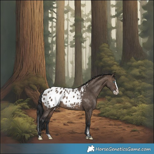 Horse Color:Brown Dun Sabino Splash Appaloosa