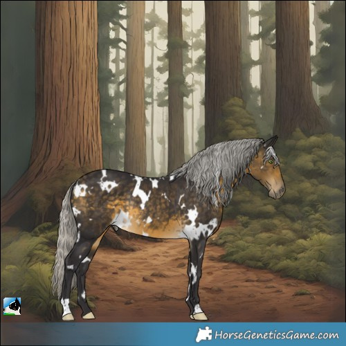 Horse Color:White Spotted Silver Buckskin Rabicano 