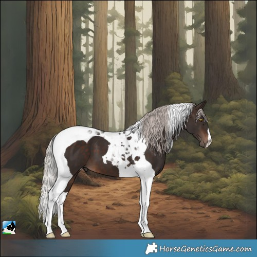 Horse Color:Silver Brown Tobiano