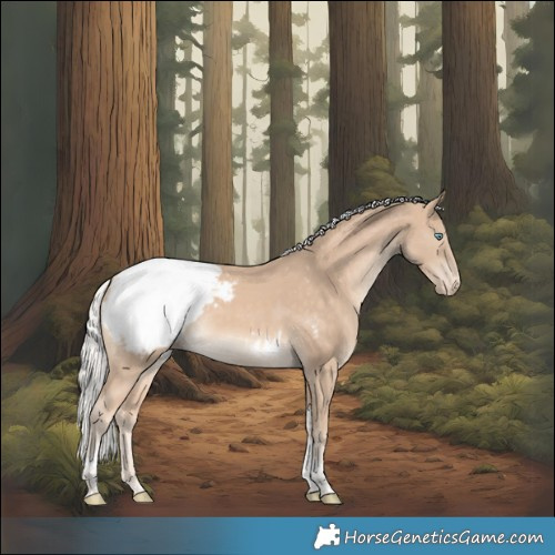 Horse Color:Silver Perlino Tobiano Snowcap 