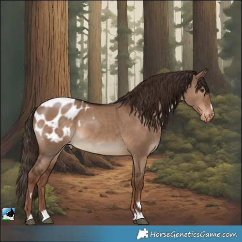 Horse Color:Liver Red Dun Appaloosa 