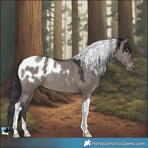 Horse Color:Grullo Tobiano Blanket