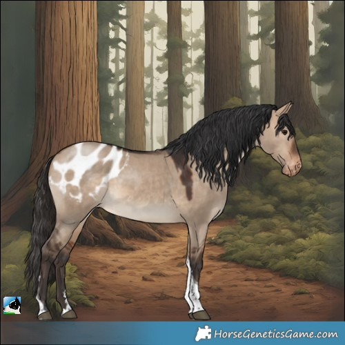 Horse Color:Bay Dun Tobiano Appaloosa