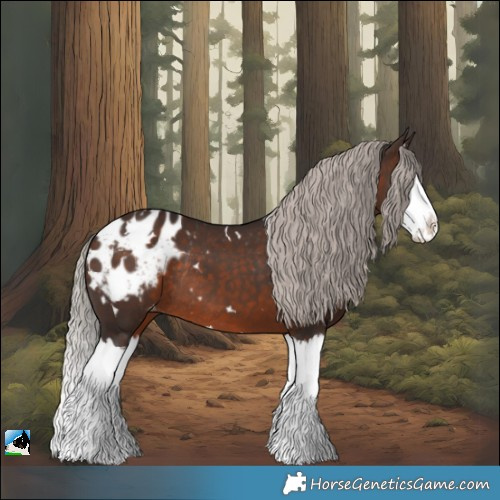 Horse Color:White Spotted Silver Brown Splash Appaloosa Rabicano 