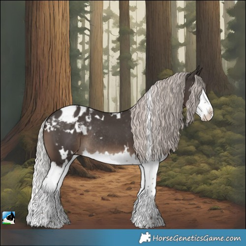 Horse Color:White Spotted Silver Black Splash Appaloosa Rabicano