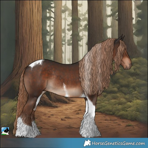 Horse Color:Liver Chestnut Tobiano Rabicano