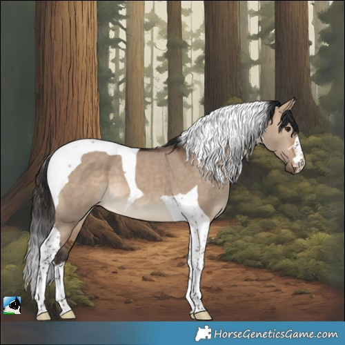 Horse Color:Bay Dun Tobiano