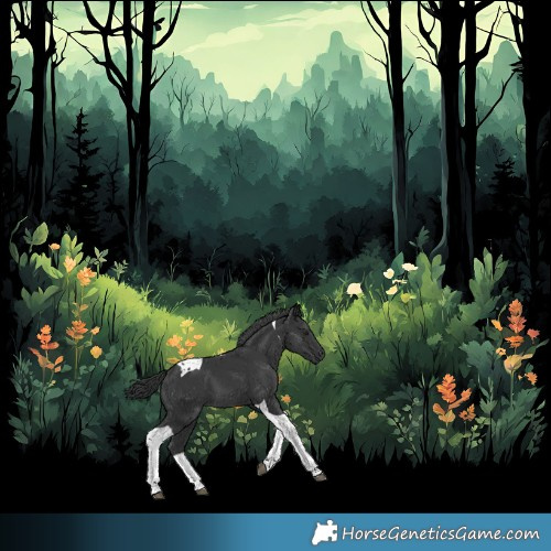 Horse Color:Black Tobiano 