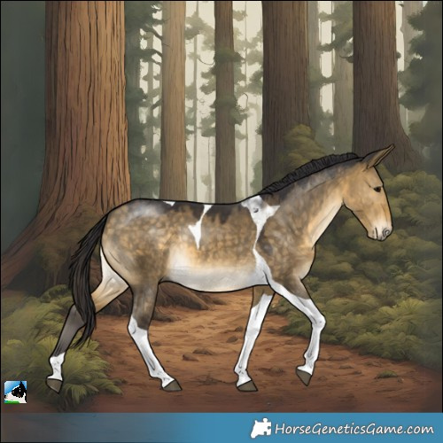 Horse Color:Buckskin Dun Tobiano
