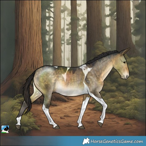 Horse Color:Buckskin Dun Tobiano 