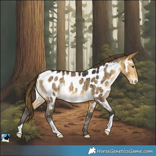 Horse Color:Buckskin Dun Near Leopard Brindle