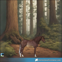 Horse Color:Chocolate Buckskin Mushroom Rabicano 