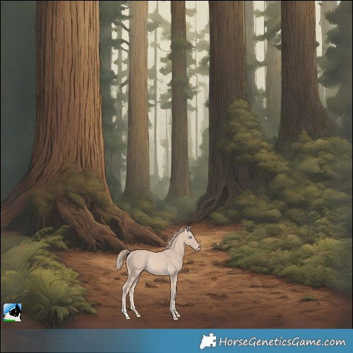 Horse Color:Chocolate Perlino Mushroom Rabicano