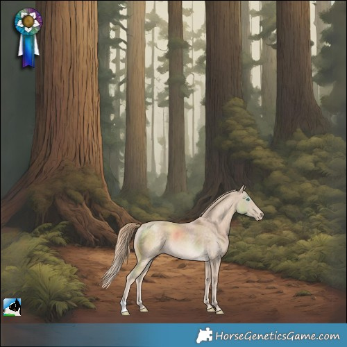 Horse Color:Chocolate Perlino Mushroom Rabicano 