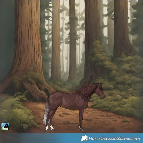 Horse Color:Chocolate Brown Mushroom Rabicano 