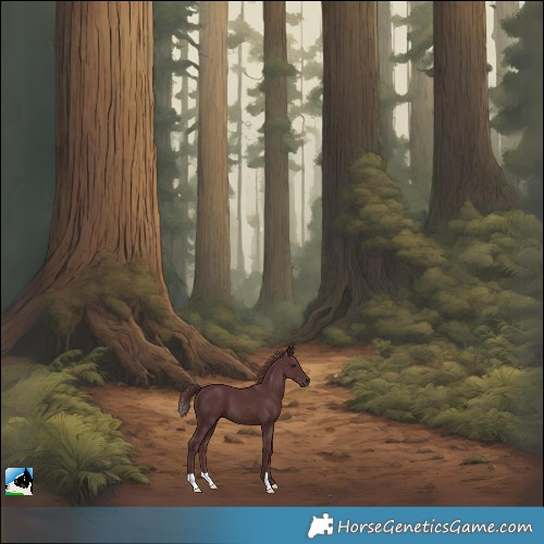 Horse Color:Chocolate Brown Mushroom 