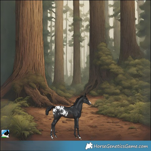 Horse Color:Brown Skewed Appaloosa 