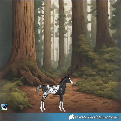 Horse Color:Brown Splash Skewed Appaloosa 