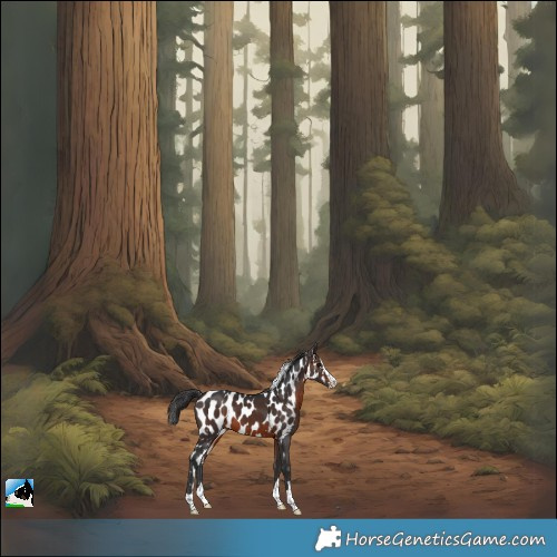 Horse Color:Brown Splash Skewed Appaloosa 
