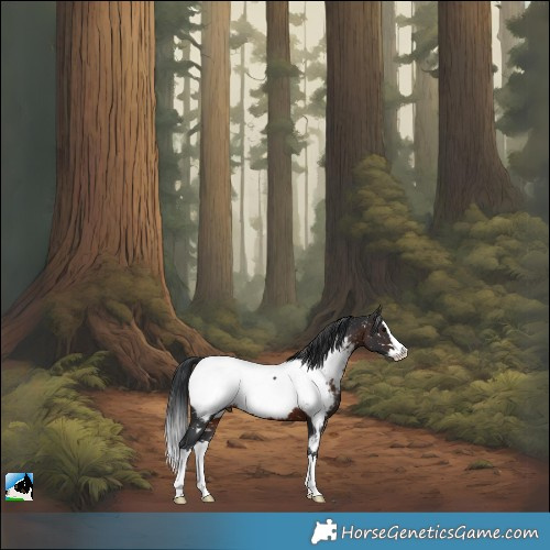Horse Color:Brown Splash Near Fewspot