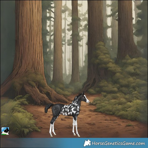 Horse Color:Brown Splash Skewed Appaloosa