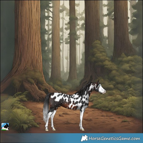 Horse Color:Brown Splash Skewed LP Spotted 