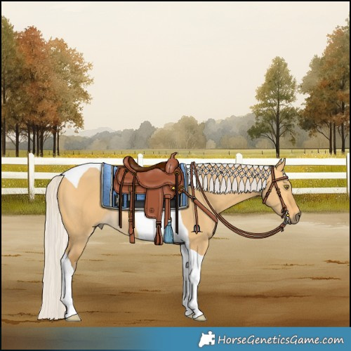 Horse Color:Silver Buckskin Dun Tobiano
