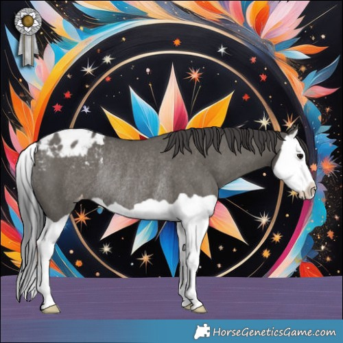 Horse Color:Grullo Splash Varnish Rabicano