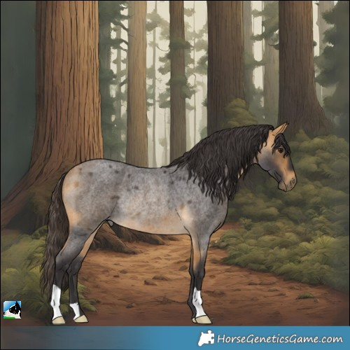 Horse Color:Buckskin Roan Rabicano