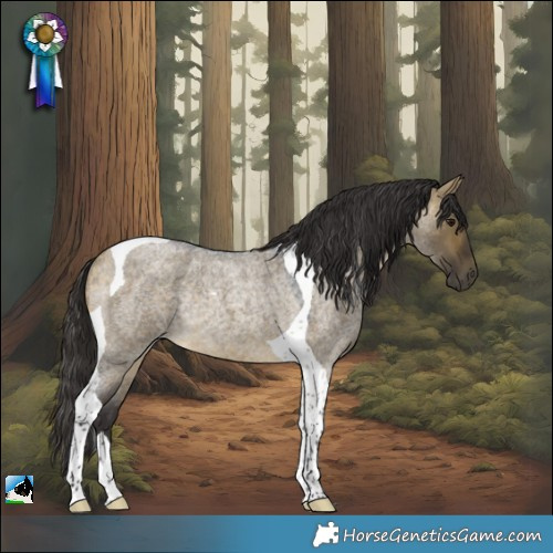 Horse Color:Buckskin Roan Dun Tobiano Rabicano