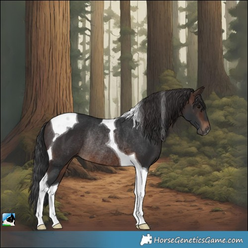 Horse Color:Brown Tobiano Rabicano 