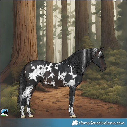 Horse Color:White Spotted Brown 