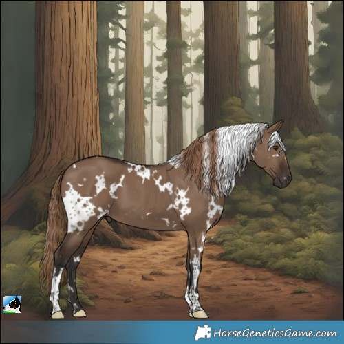 Horse Color:White Spotted Liver Red Dun