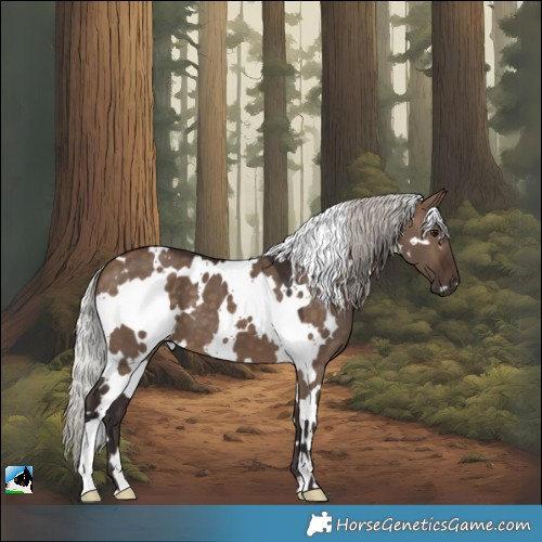 Horse Color:White Spotted Silver Brown Dun